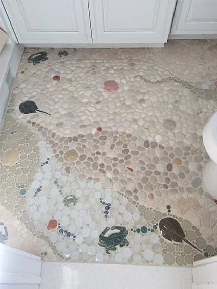 bathroom floor tile coastal decor