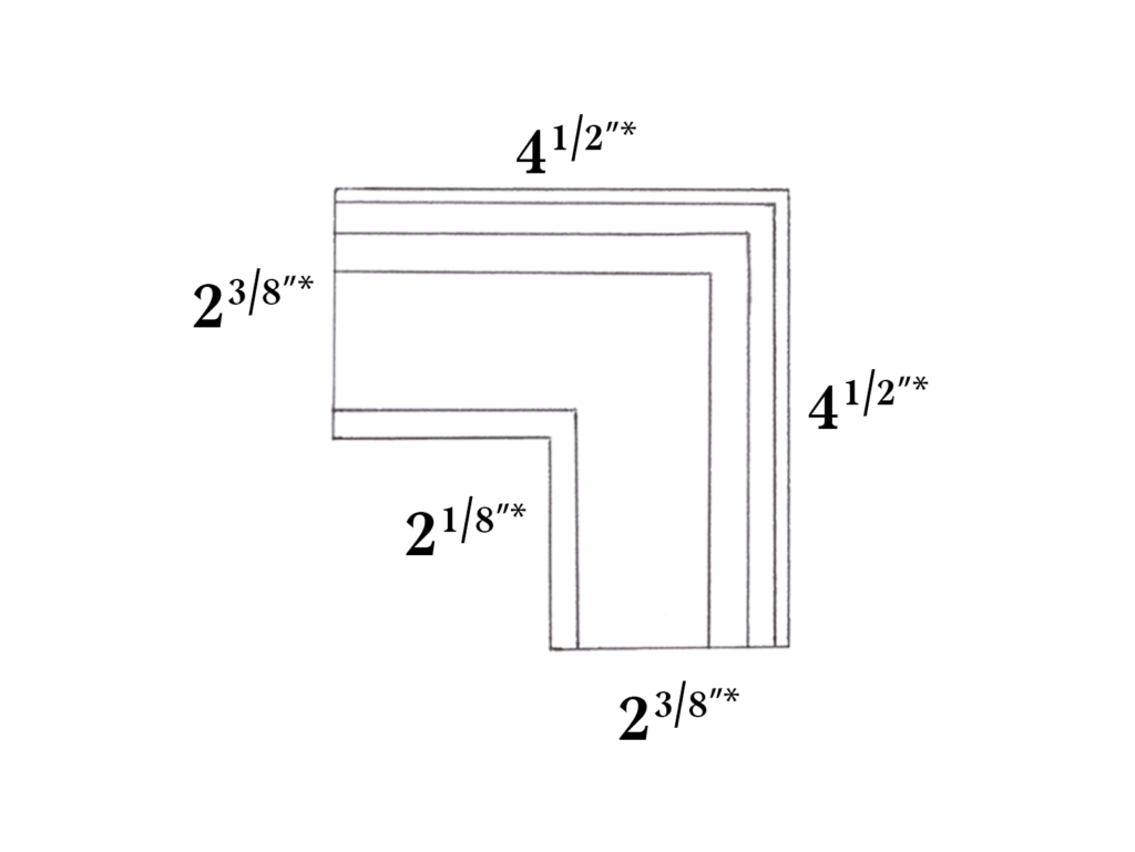 bernese corner molding diagram drawing measurements