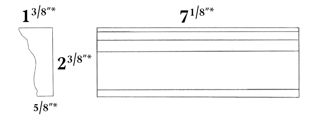 bernese molding drawing diagram measurements