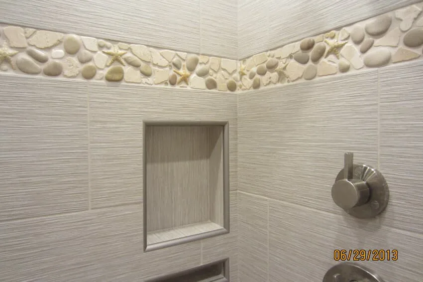 coastal modern shower tile border