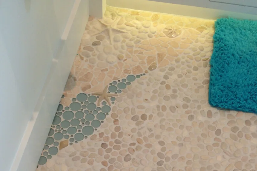 decorative bathroom floor tile