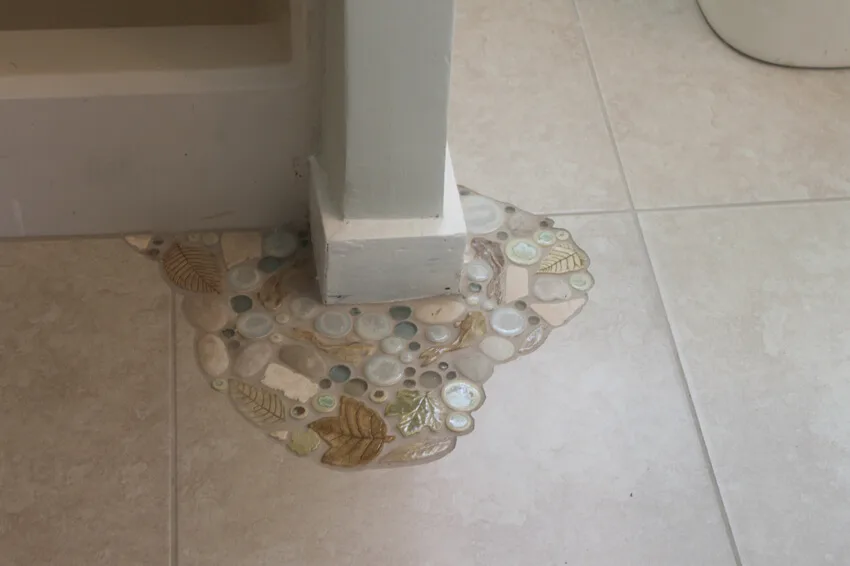 decorative bathroom leaf mosaic tile