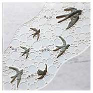 18"x18" "Free Bird" mosaic tile mural from the Lake, Pond, & River Dog Tile Collection by Wet Dog Tile Co.