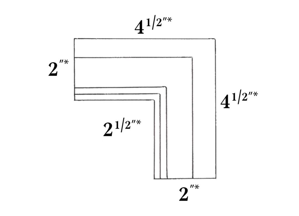 hound corner drawing diagram measurements