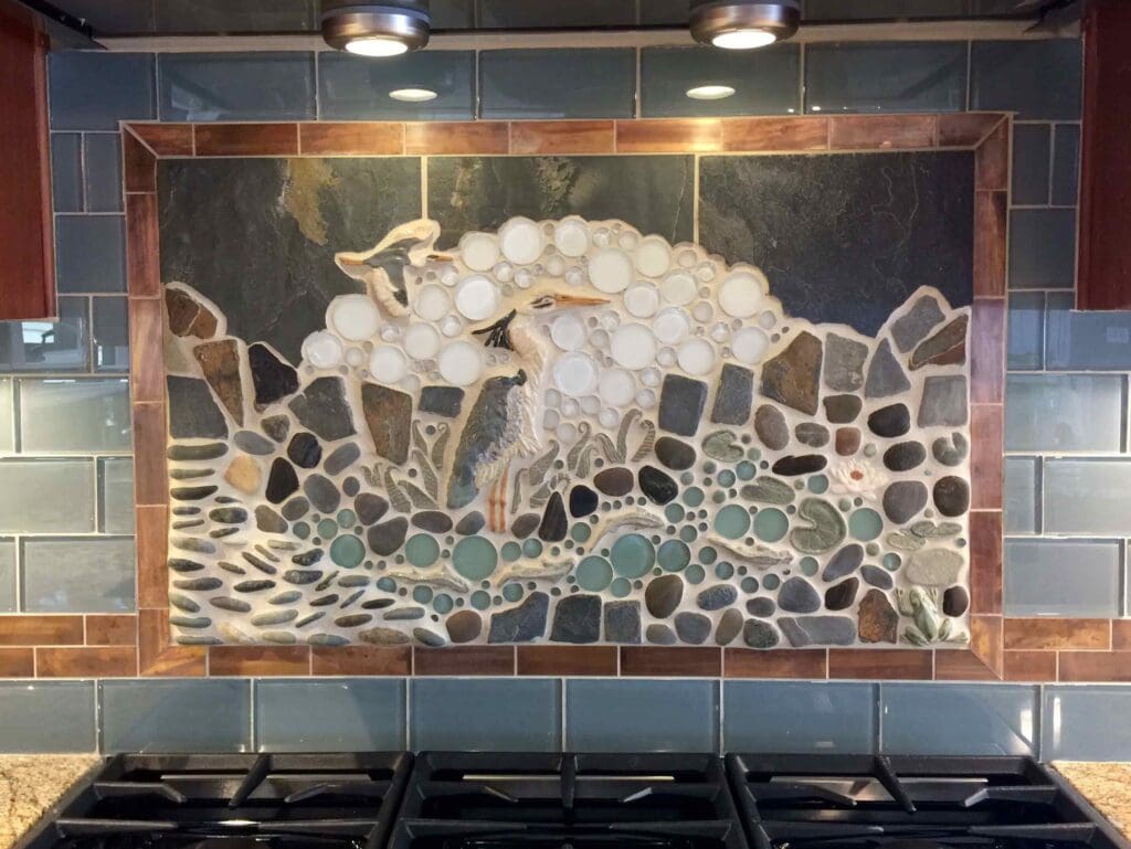 kitchen backsplash design slate tile