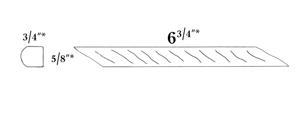 labrador molding drawing diagram measurements