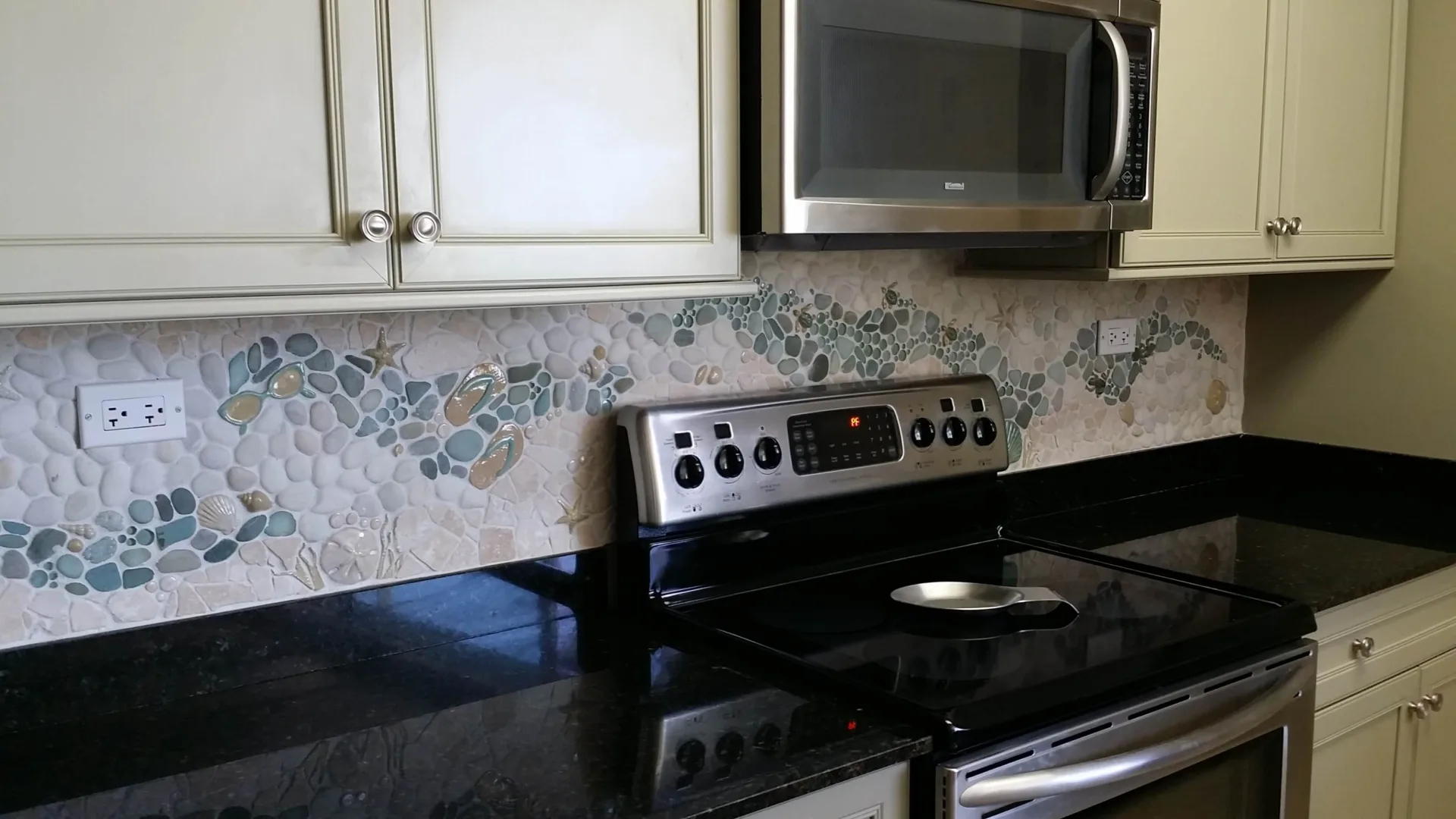 nautical kitchen mosaic tile backsplash