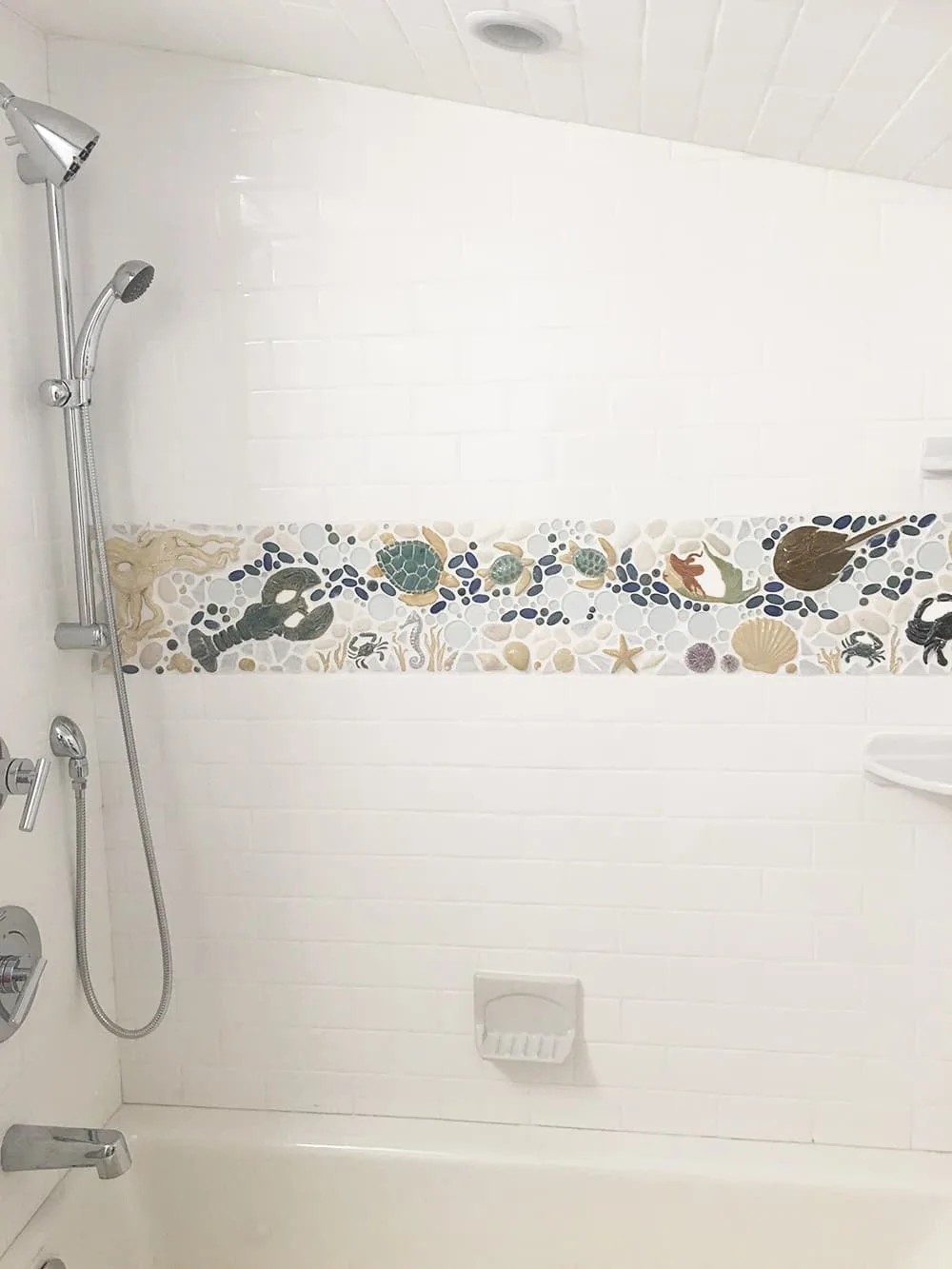 shower nautical mosaic tile border