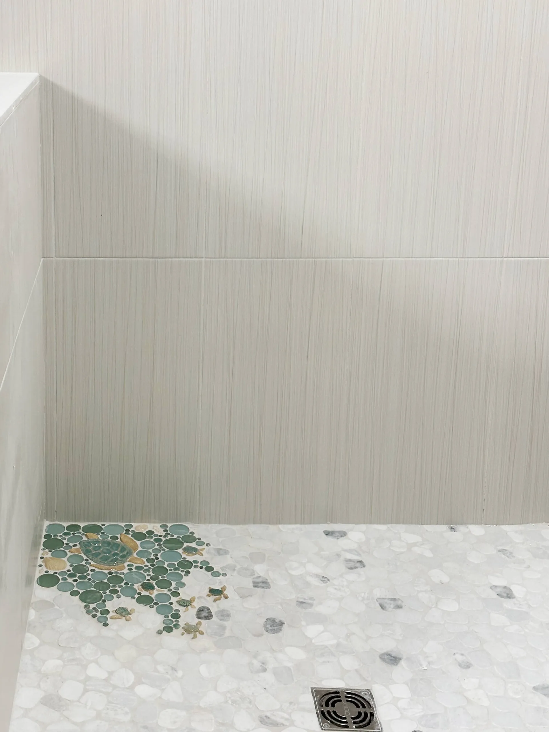 shower tile corner mosaics turtles