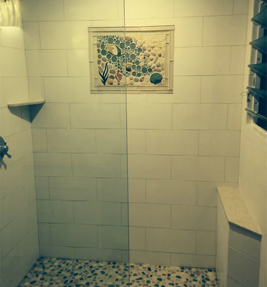 shower tile ocean mermaid design