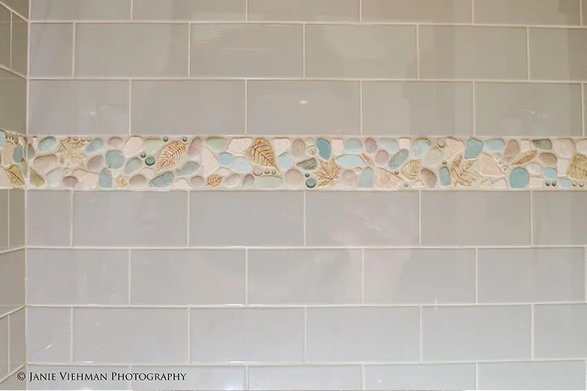 shower tile woodsy design
