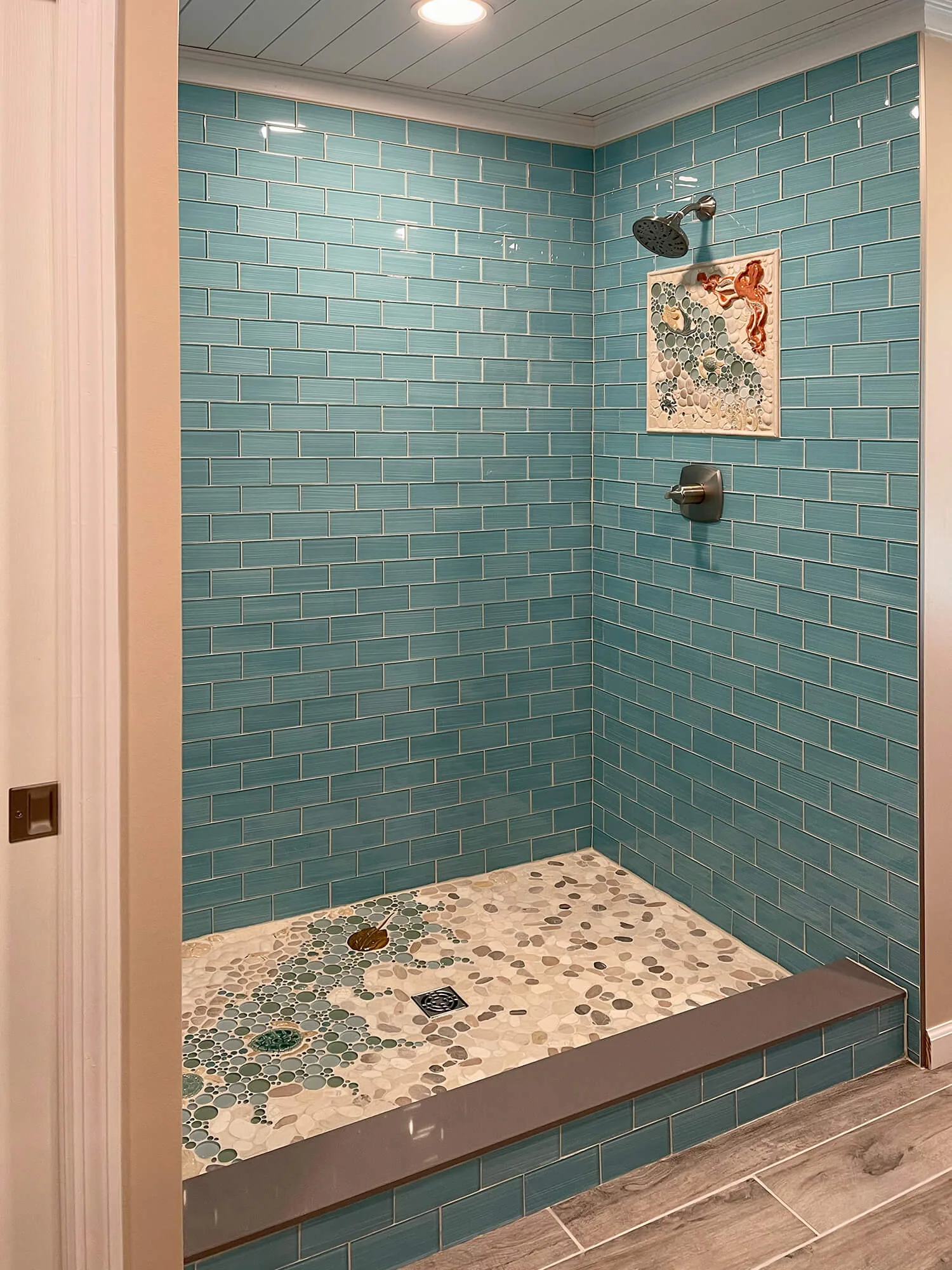 shower wall glass tile