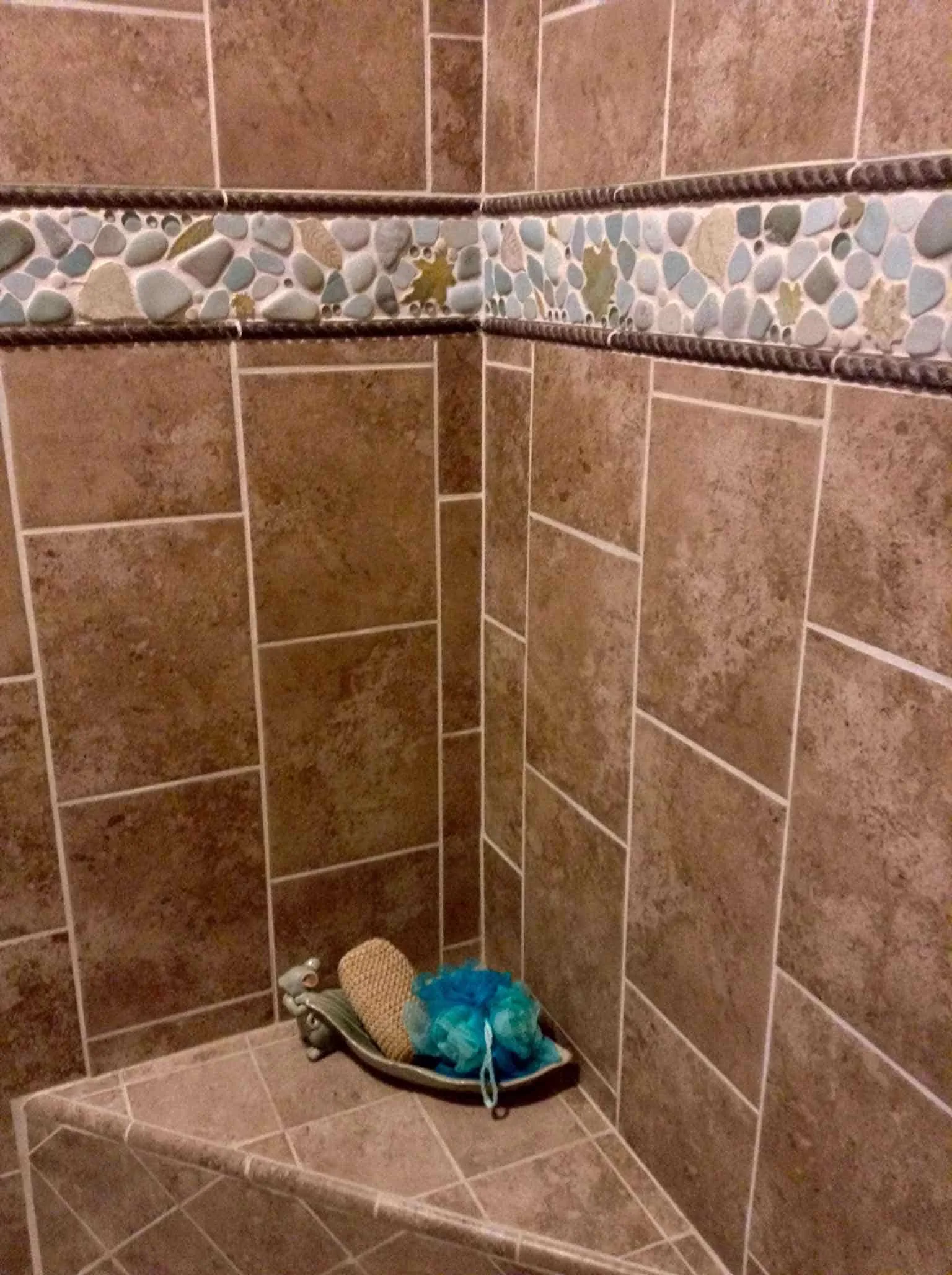 tile rope shower border