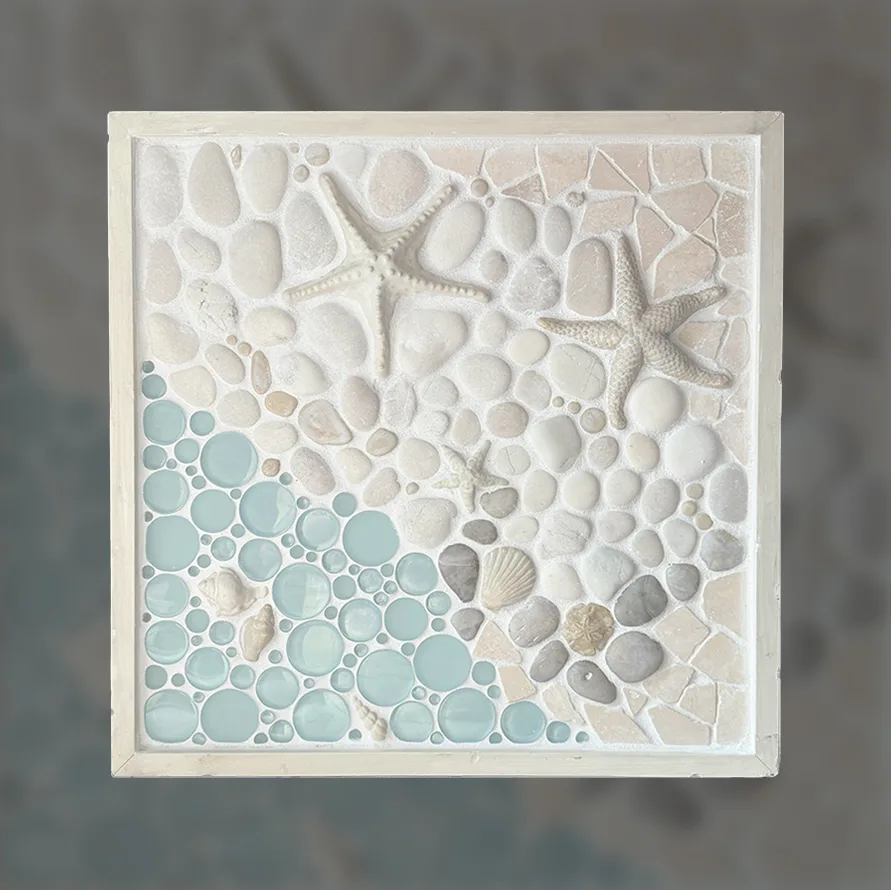 mural as the tide goes out framed tile