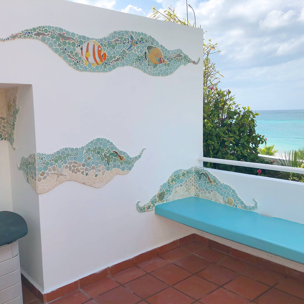 tropical outdoor custom tile