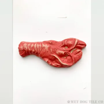 4.5 inch handmade glazed stoneware baby lobster tiles