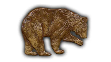 Medium Brown Bear (Right) - 6" Glazed Ceramic Tile