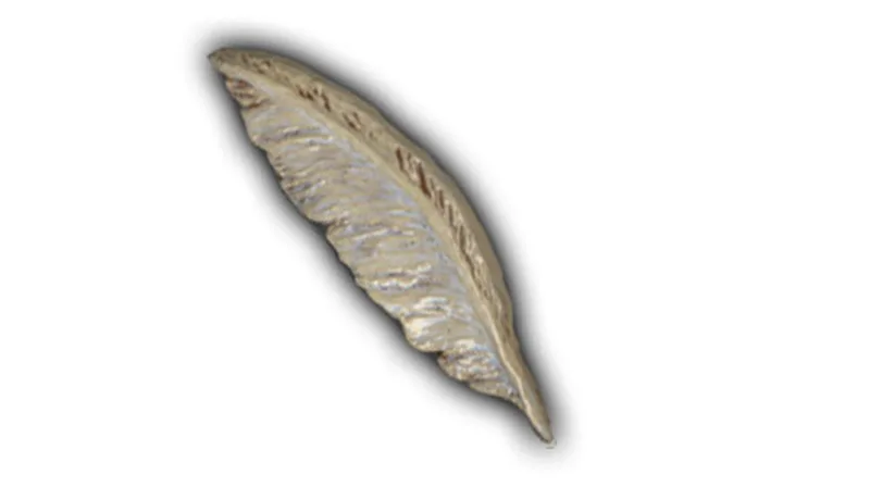 Feather - 7" Glazed Ceramic Tile
