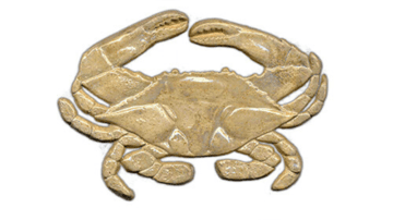 Flat Crab - 6" Glazed Ceramic Tile