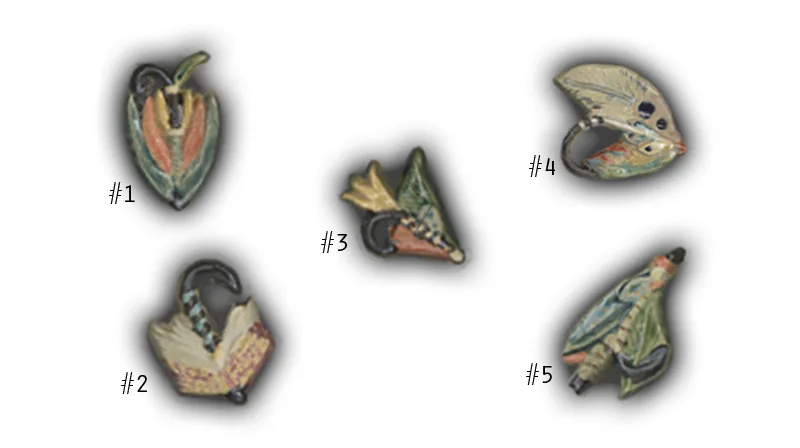 Fly Lures - 2" Glazed Ceramic Tiles 1 Fly Lures - 2" Glazed Ceramic Tiles