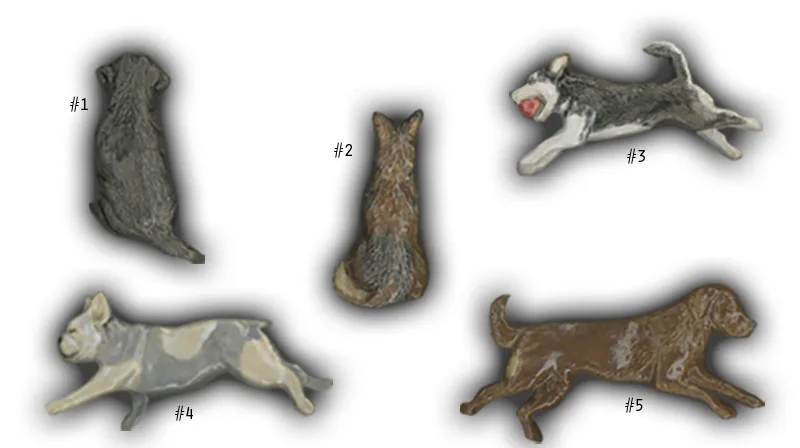 Fur Babies #1-5 - Glazed Ceramic Tiles 1 Fur Babies #1-5 - Glazed Ceramic Tiles