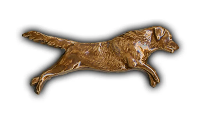 Jumping Dog (Papa) - 4.5" Glazed Ceramic Tile 1 Jumping Dog (Papa) - 4.5" Glazed Ceramic Tile