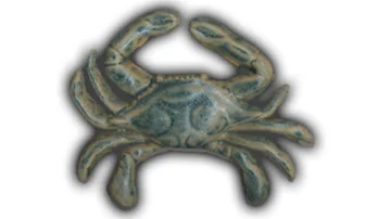 Large Crab - 6" Glazed Ceramic Tile