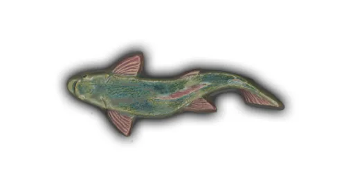 Large Fluid Fish - 7" Glazed Ceramic Tile