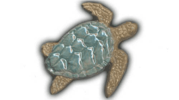 Large Sea Turtle - 8" Glazed Ceramic Tile