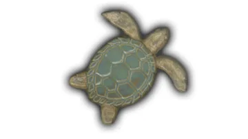 Medium Flat Sea Turtle - 5" Glazed Ceramic Tile