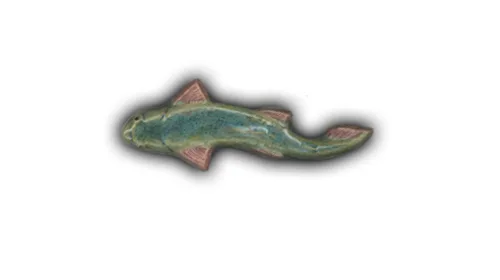 Medium Fluid Fish - 5.5" Glazed Ceramic Tile