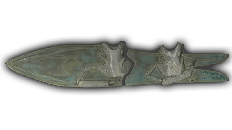 Medium Snowboard #2 - 13" Glazed Ceramic Tile 1 Medium Snowboard #2 - 13" Glazed Ceramic Tile