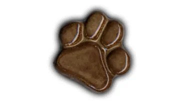 Muddy Paw - 3" Glazed Ceramic Tile