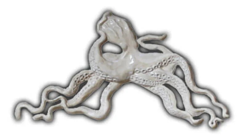 Octopus - 13" Glazed Ceramic Tile