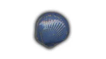 Rough Scallop Shell - 1.5" Glazed Ceramic Tile