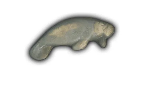 Small Manatee - 5" Glazed Ceramic Tile 1 Small Manatee - 5" Glazed Ceramic Tile