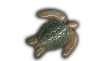 Small Sea Turtle - 3.5" Glazed Ceramic Tile