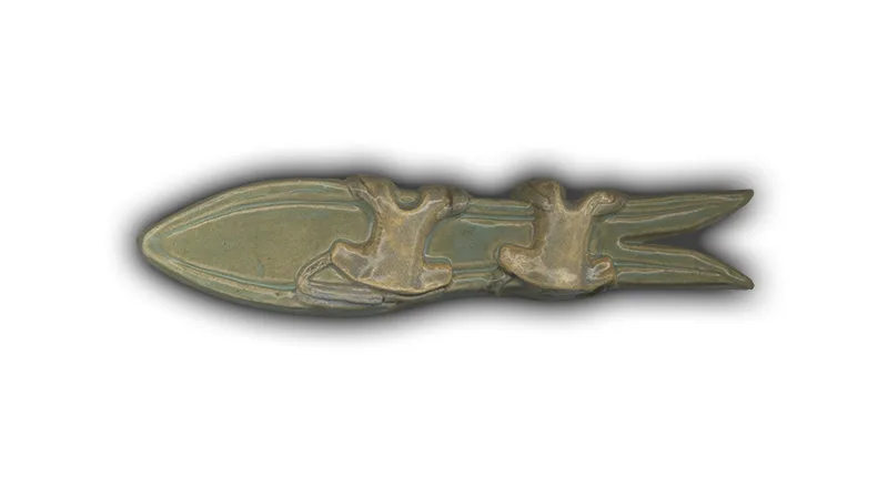 Small Snowboard #1 - 6.5" Glazed Ceramic Tile 1 Small Snowboard #1 - 6.5" Glazed Ceramic Tile