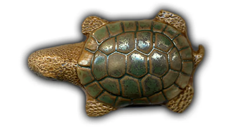 Tortoise - 2.5" Glazed Ceramic Tile 1 Tortoise - 2.5" Glazed Ceramic Tile