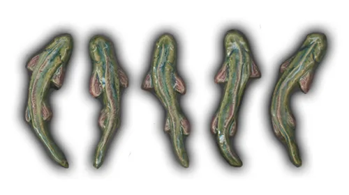XS Fluid Fish - 3" Glazed Ceramic Tiles
