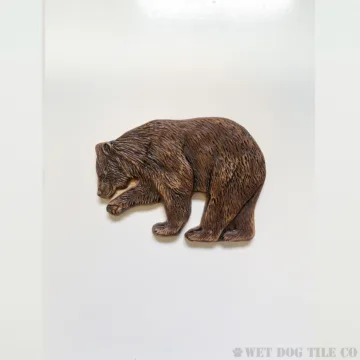 Bear (Left) - 6" Glazed Ceramic Tile