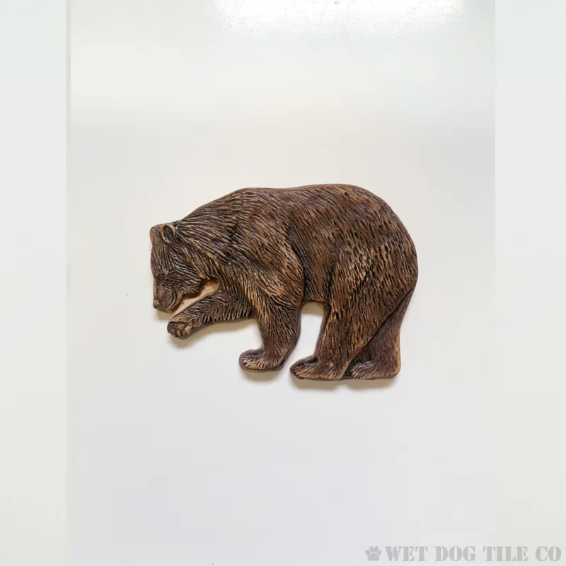 Bear (Left) - 6" Glazed Ceramic Tile