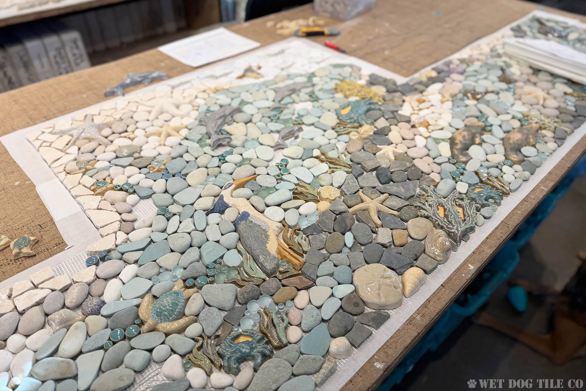 This Week at Wet Dog Tile: Custom Murals in Progress 4 This Week at Wet Dog Tile: Custom Murals in Progress