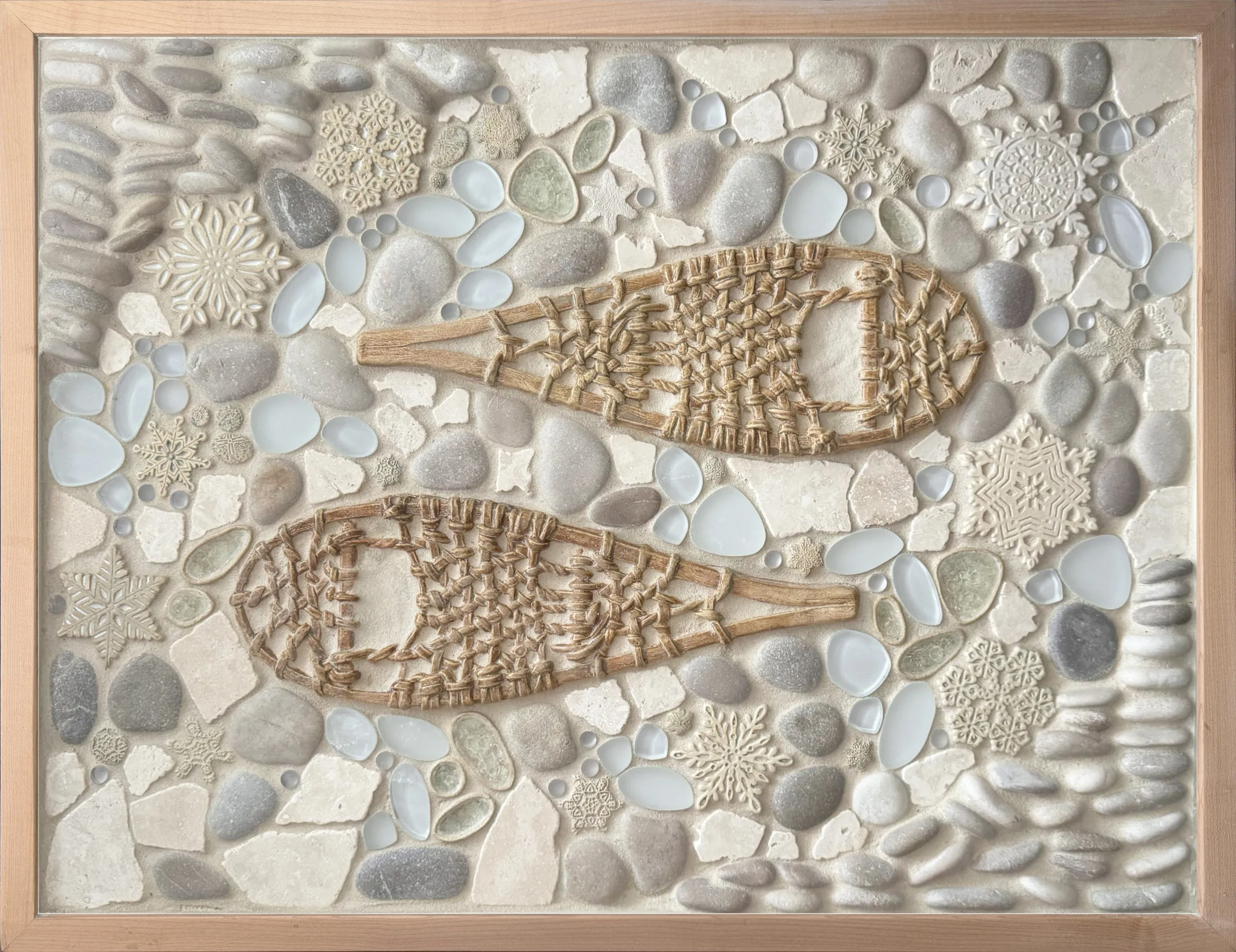 "A Walk in the Snow" Framed Tile Mosaic Mural 10 "A Walk in the Snow" Framed Tile Mosaic Mural - Image 10