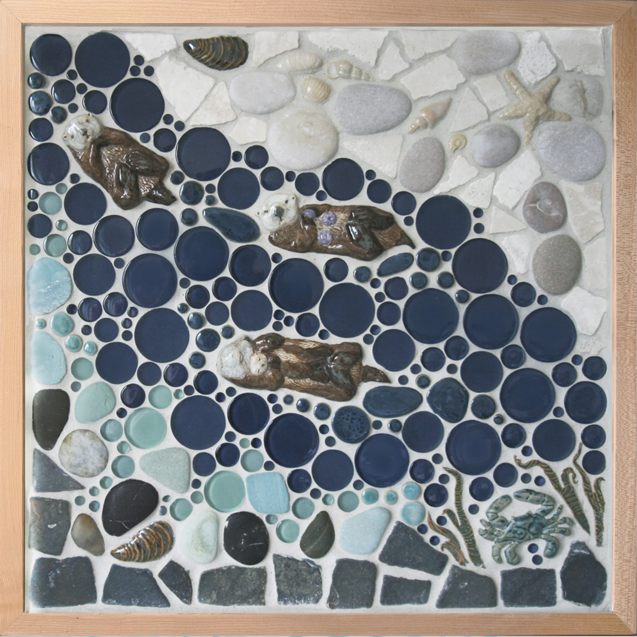 "Significant Otter" Framed Tile Mosaic Mural 4 "Significant Otter" Framed Tile Mosaic Mural - Image 4