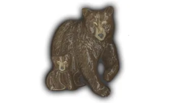 Large Brown Bear (Mama & Cub) - 6" Glazed Ceramic Tile