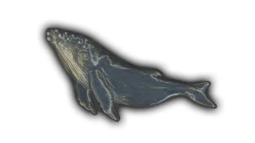 Small Whale - 5.5" Glazed Ceramic Tile