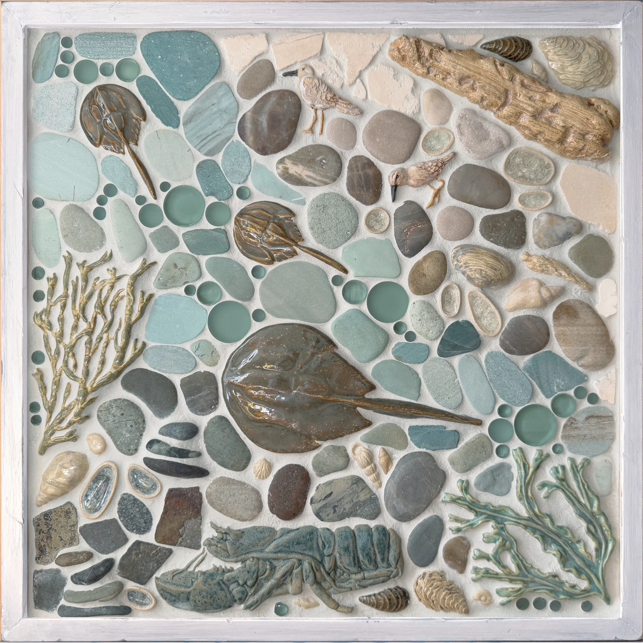 "Crabby New Englander" Framed Tile Mosaic Mural 9 "Crabby New Englander" Framed Tile Mosaic Mural - Image 9