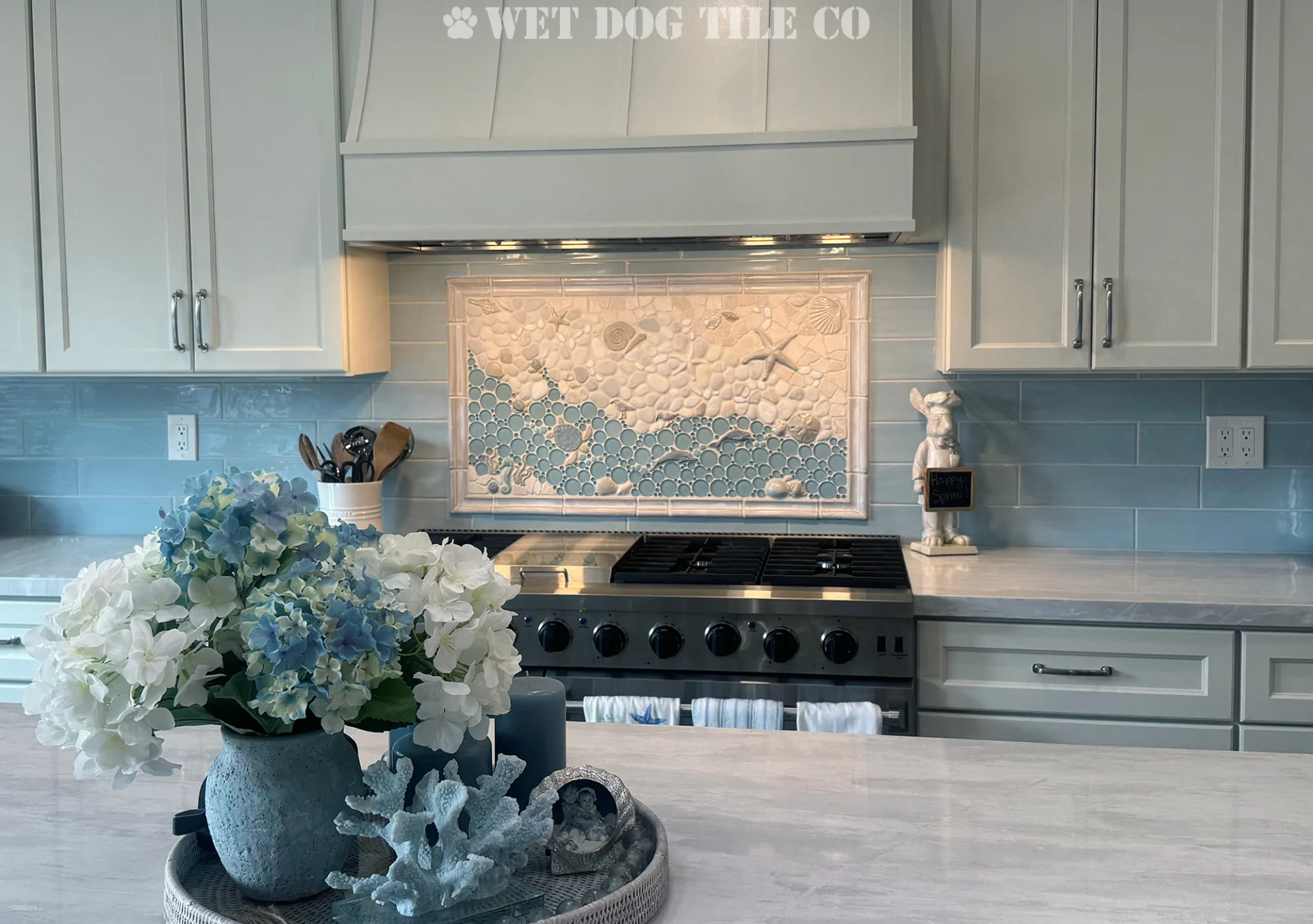 nautical mosaic tile mural backsplash