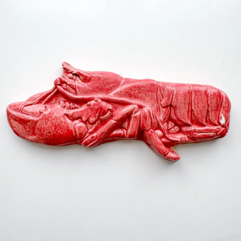 Medium Lobster - 8" Glazed Ceramic Tile
